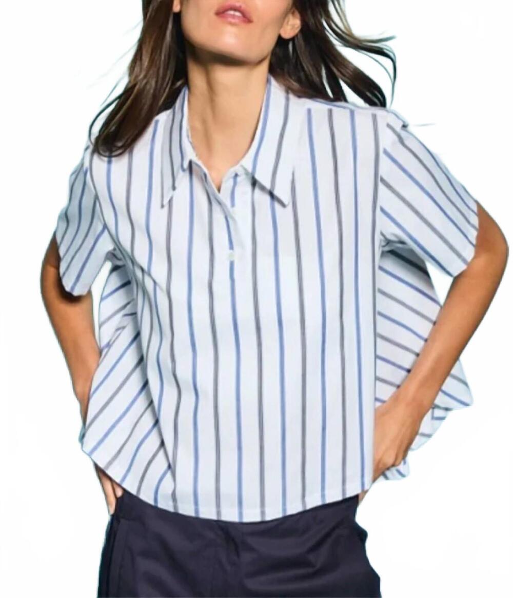 NEW WE-AR4 the crew shirt in navy multicolor